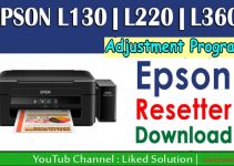 reset máy in epson L360, L365, L220, L130